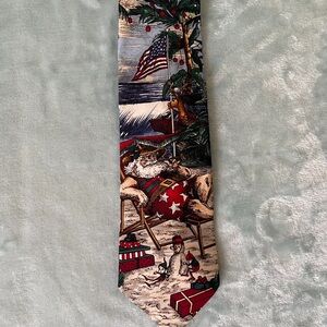 Vintage Tango by Max Raab Surfside Santa Silk Tie